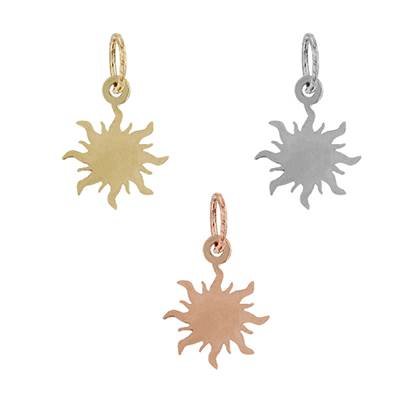 14K Flat Sun Charm