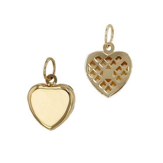 14ky 7.5mm heart charm