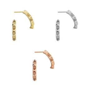 14K Curved Stud Earring