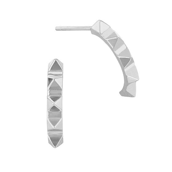 14kw 12.5x2mm curved spike stud earring