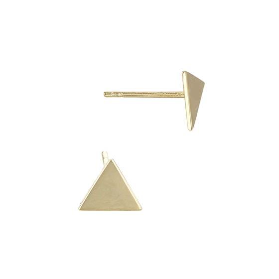 14ky 5.5mm triangle stud earring