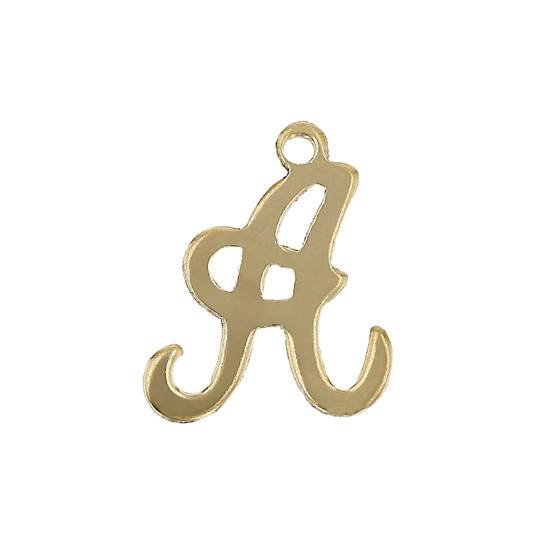 gf 11mm cursive script letter a charm