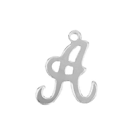 ss 11mm cursive script letter a charm