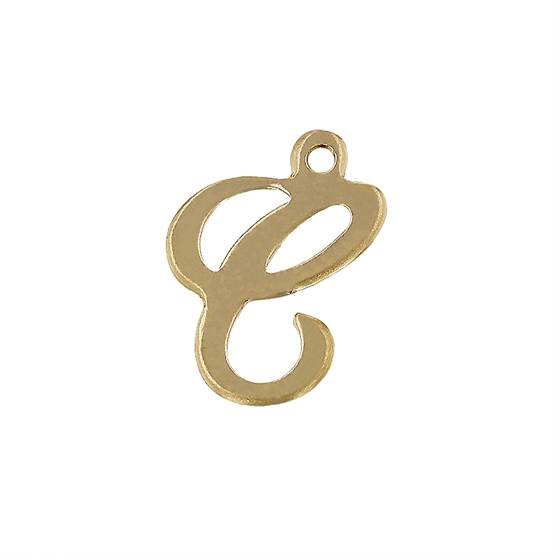 gf 11mm cursive script letter c charm