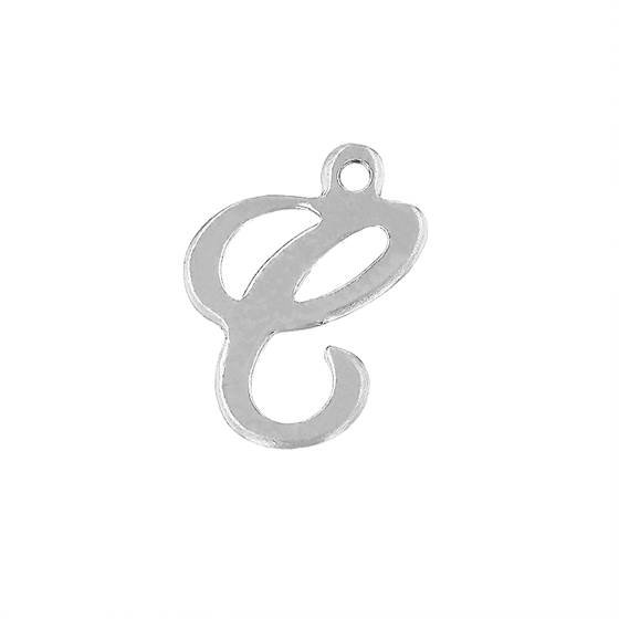 ss 11mm cursive script letter c charm