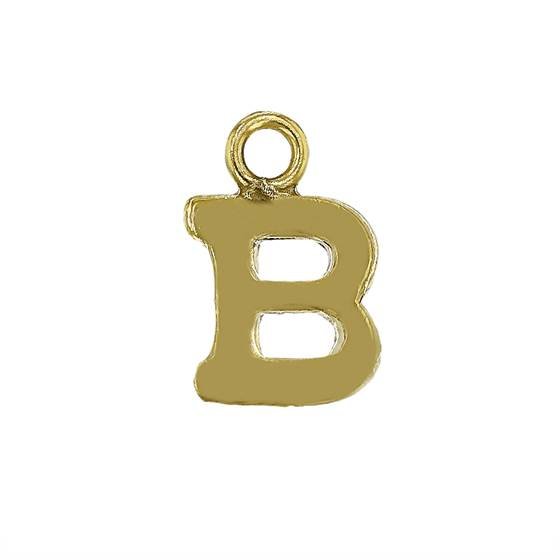 gf 8mm block style letter b charm