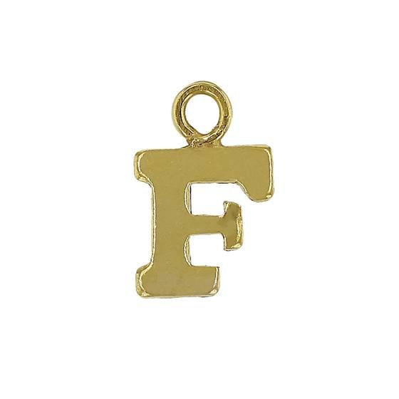 gf 8mm block style letter f charm