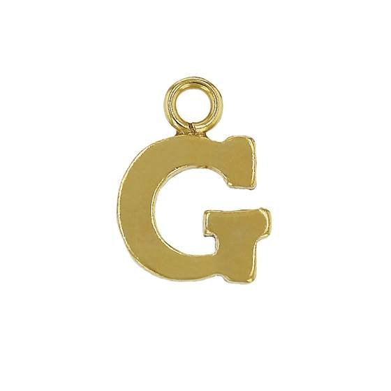 gf 8mm block style letter g charm