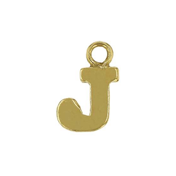 gf 8mm block style letter j charm