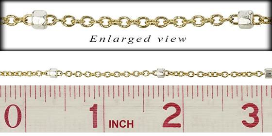 gf 2.7mm chain width bead round cable satellite chain