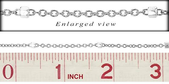 ss 2.7mm chain width bead satellite chain
