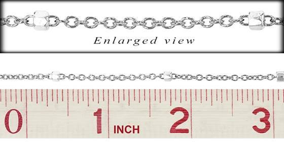 ss 2.7mm chain width bead satellite chain