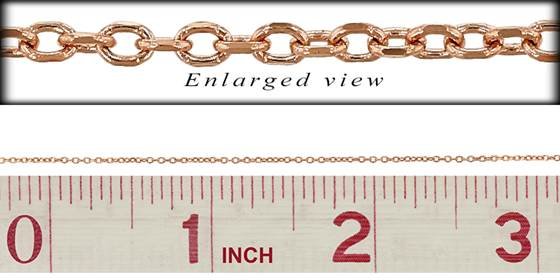 14kr 1.0mm chain width diamond cut cable chain