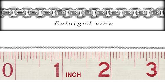 ss 1.25mm chain width round box chain