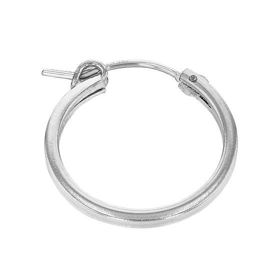 ss 2x22mm square hoop earring