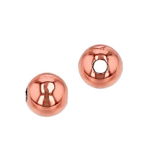 14kr 4mm rose gold heavy ball bead 1.2mm hole