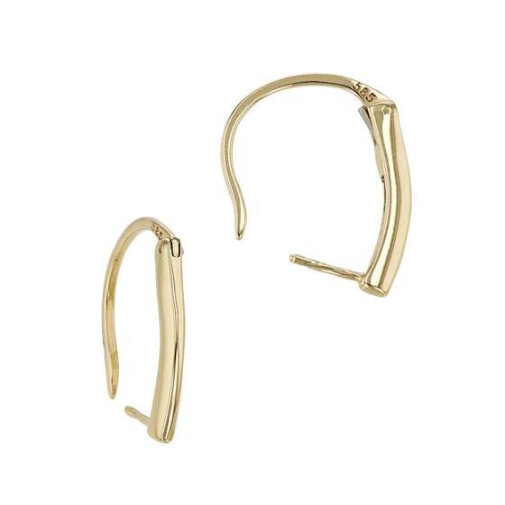 14ky pearl cup lever back earring