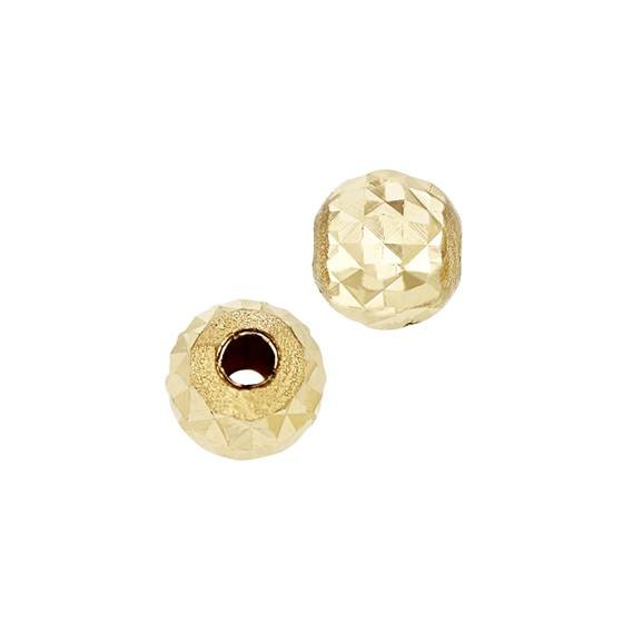 14ky 4mm faceted bead 1.50mm hole