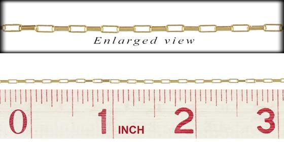 14ky 1.2mm chain width elongated venetian chain