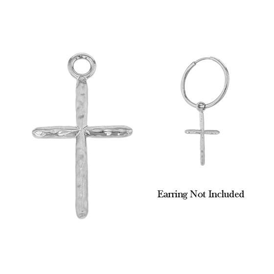 25x14mm rhodium plated cross charm