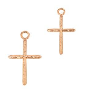 Rose Gold Vermeil Cross Charm