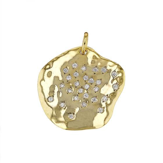 23mm cubic zirconia disc charm