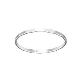 Sterling Silver Hammered Stacking Ring