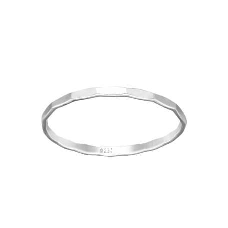 ss size8 1.0mm thick hammered stacking ring