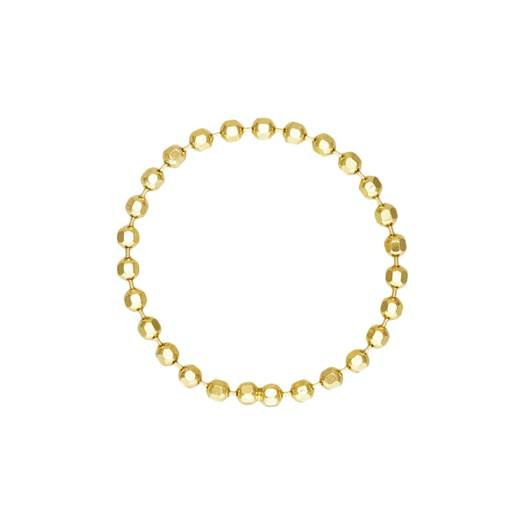 14K Diamond Cut Bead Chain Ring