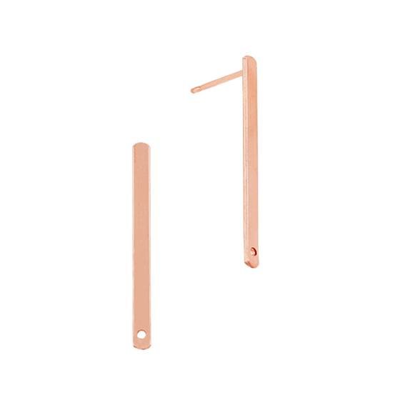 r- gf 25x2mm rectangular bar stud earring