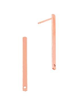 Rose Gold Filled Rectangular Bar Stud Earring