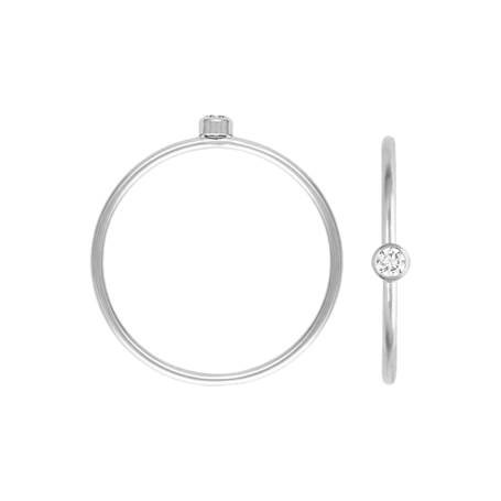 14kw size5 .03ct lab grown diamond stacking ring�