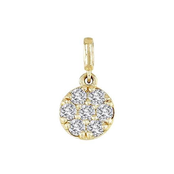 14ky 5mm 7dia.065ct diamond moon charm