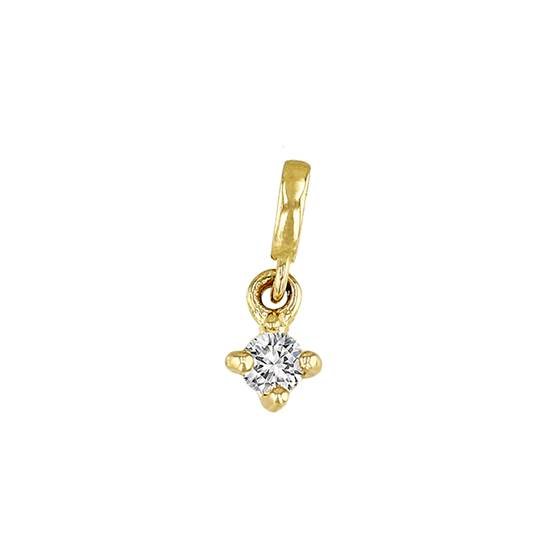 14ky 2mm 1dia.014ct diamond accent charm