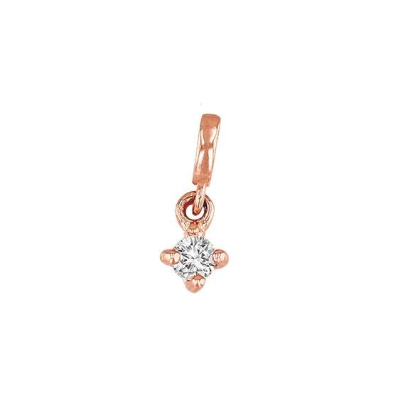 14kr 2mm 1dia.014ct diamond accent charm