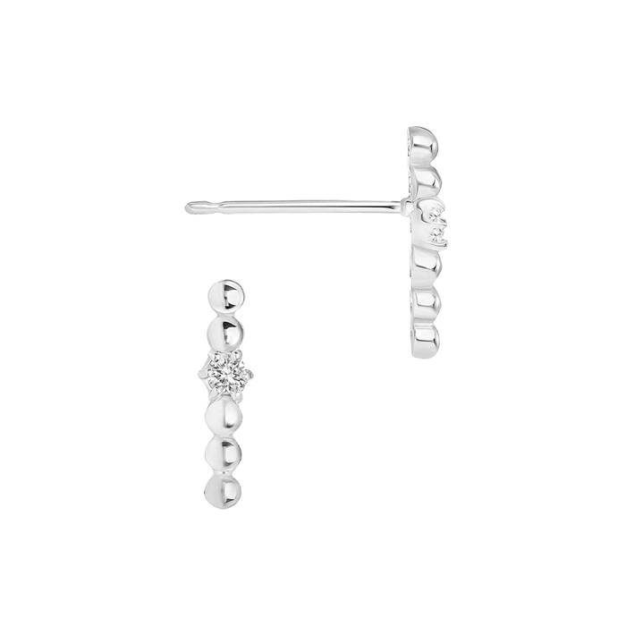 14kw 11.5mm 1dia.035ct diamond round bar earring