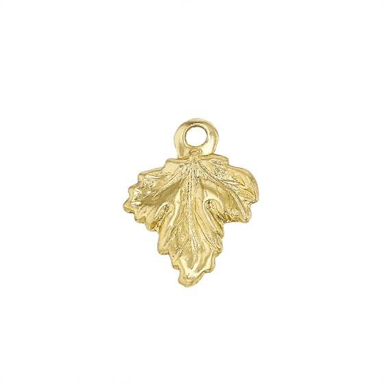 gf 9.5x7.5mm leaf charm