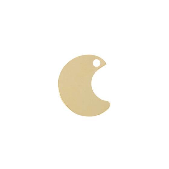 14ky 6x8mm crescent moon charm