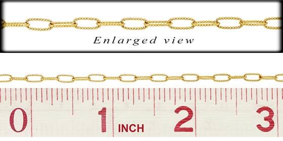 gf 3.1mm chain width twisted elongated cable chain