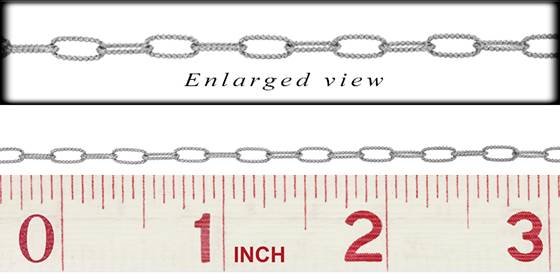 ss 3.1mm chain width twisted elongated cable chain