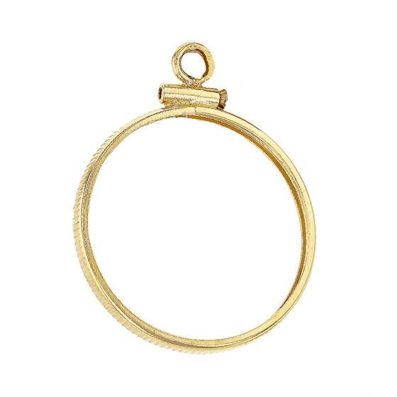 14ky 13x1mm $5 1908 coin frame