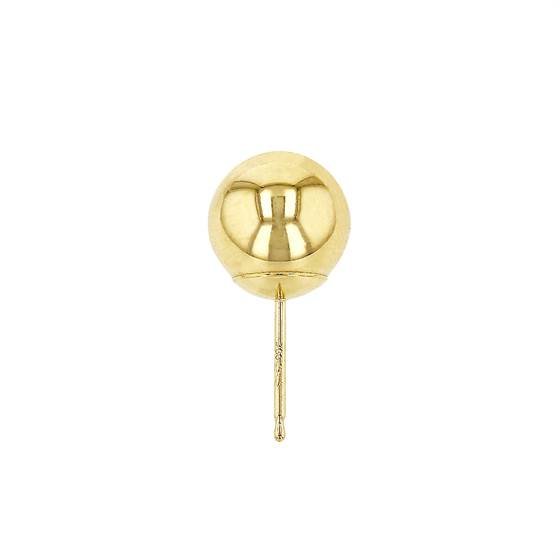 18ky 7mm light weight ball earring stud