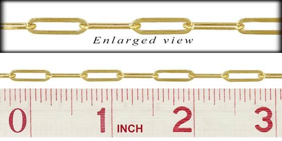 gf 3.7mm flat elongated oval cable chain