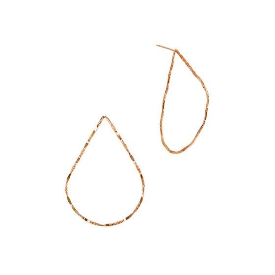 r- gf 31.73x22.53mm pear shape textured stud earring