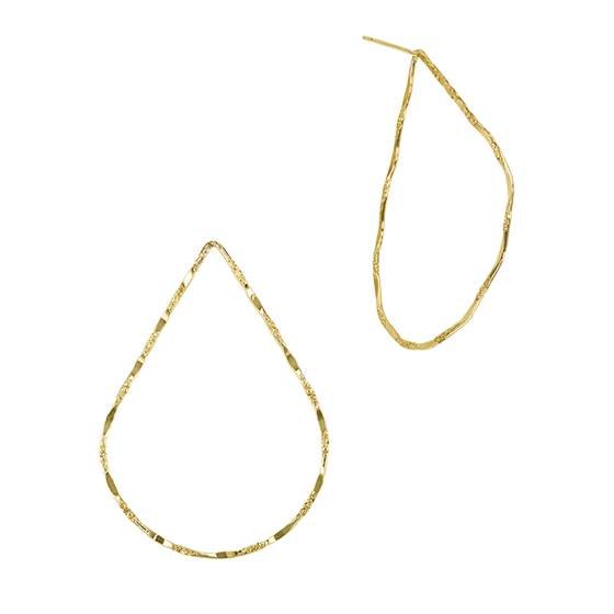 gf 49.17x35.88mm pear shape textured stud earring