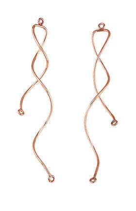 Rose Gold Filled Swirl Wire Connector
