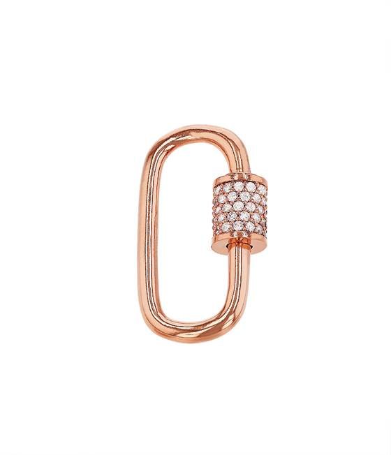 18x12mm cubic zirconia carabiner clasp