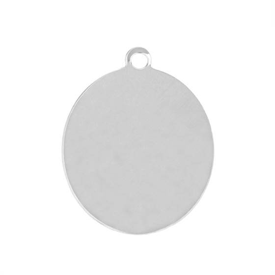 ss 28x22mm oval charm