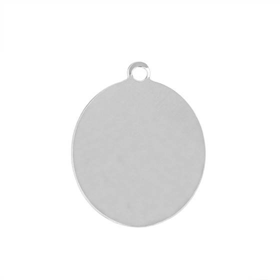 ss 22x17mm oval charm