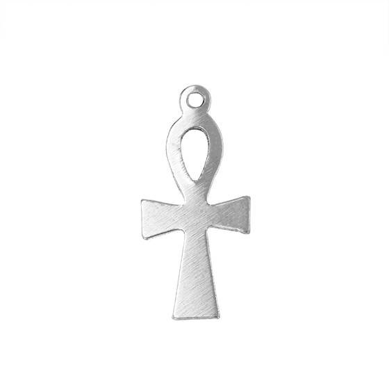 Sterling Silver 11mm Short Cross Charm